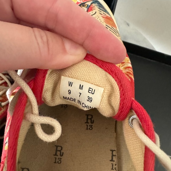 R13 Red Fish Lace-Up Sneakers - Picture 10 of 10